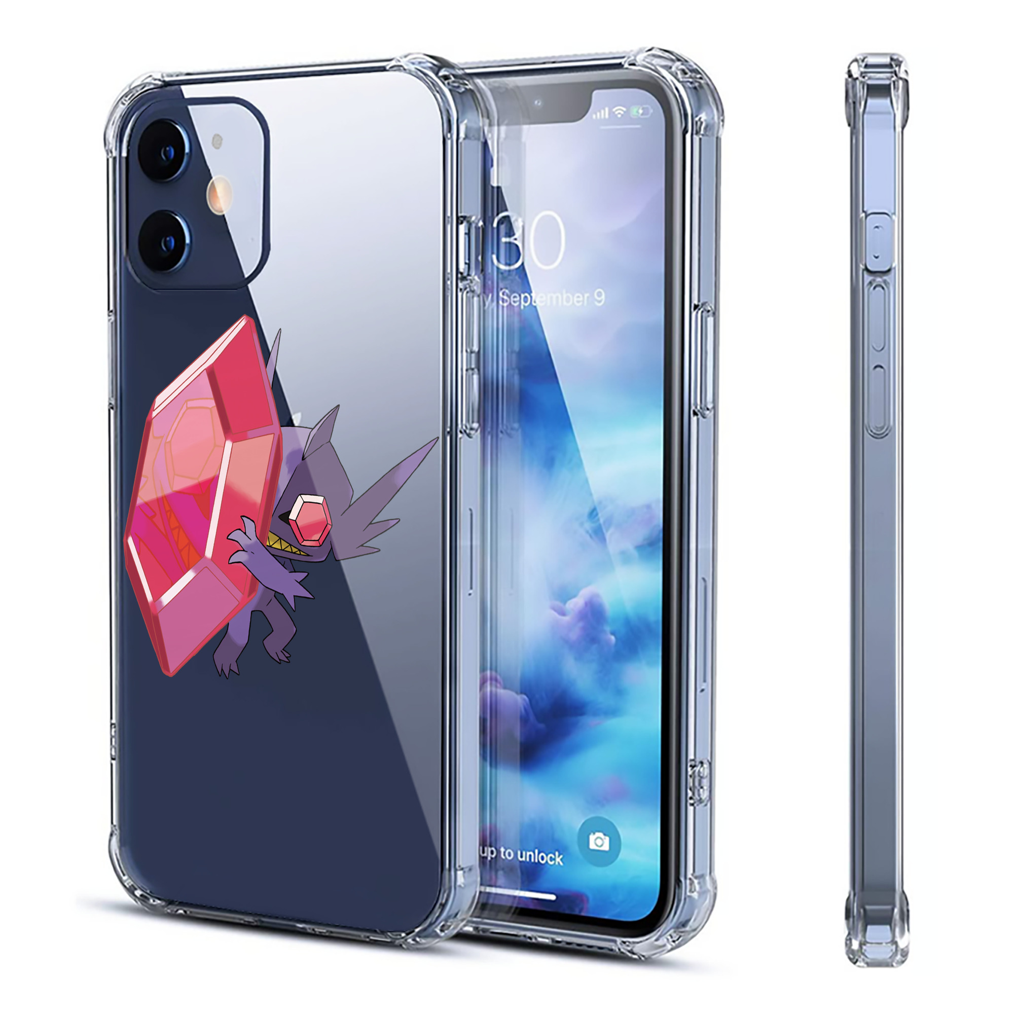 （画像用） ポケットモンスター Pokémon 【iPhone 12シリーズ対応】透明スマホケース（クリアソフトケース）